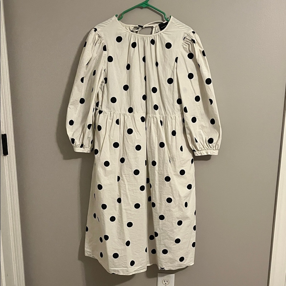 polka dot long sleeve dress